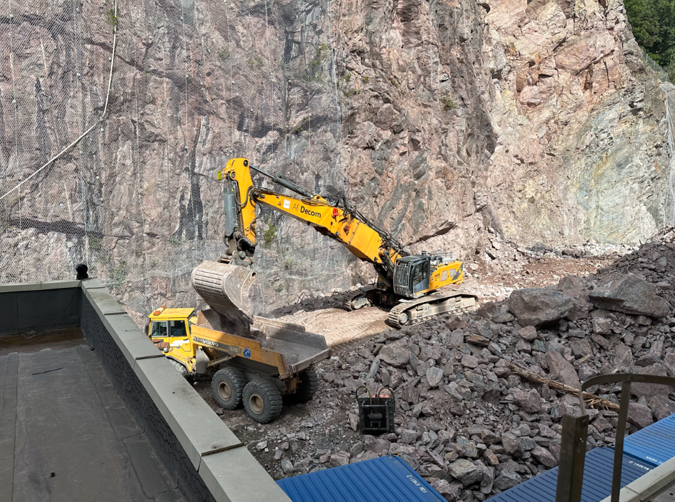 Land slide in Halden. Photo.